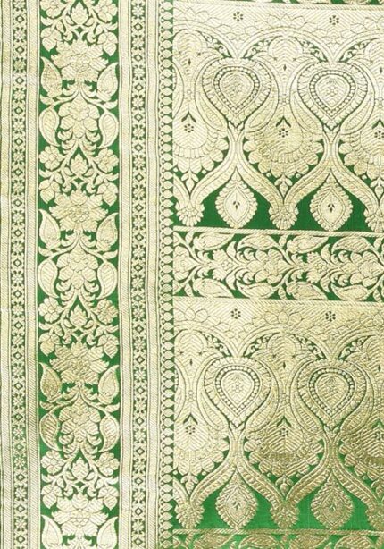 Grey Zari Work Silk Saree Set