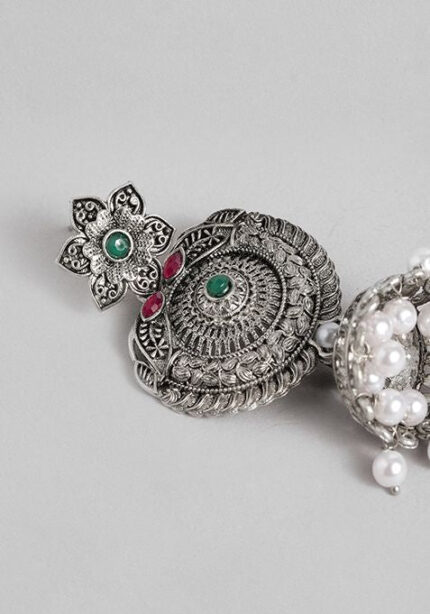 Silver Plated Cubic Zircon American Diamond Earrings