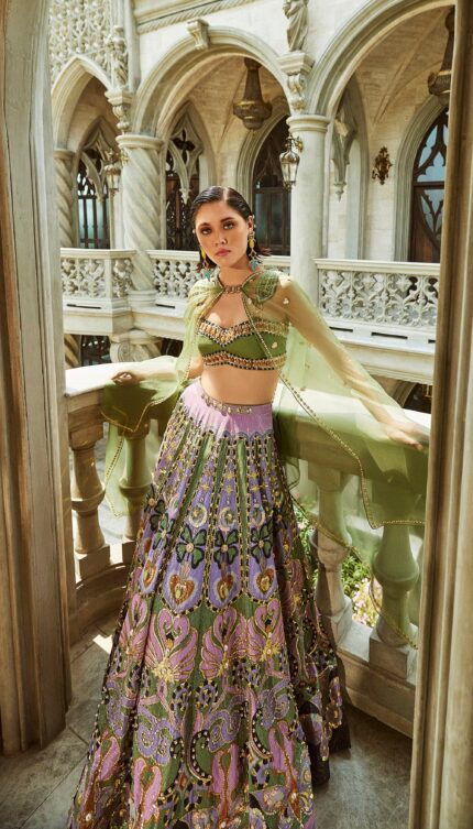 Celtic Hearts Lehenga Set