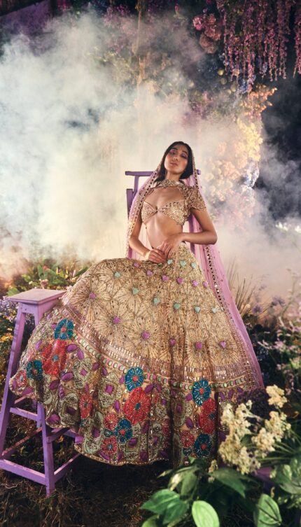 Selene - Ivory Heart Bridal Lehenga Set